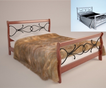 Modern Simple European Style Double Bed-ID:270250968