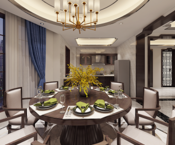 New Chinese Style Dining Room-ID:880783644