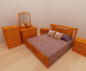 Modern Double Bed-ID:796824965