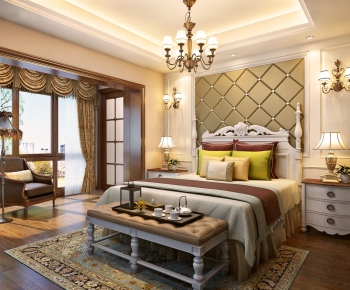American Style European Style Bedroom-ID:234161639