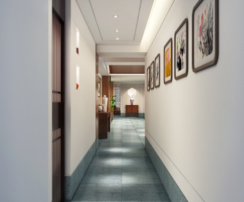 New Chinese Style Corridor Elevator Hall-ID:741225614