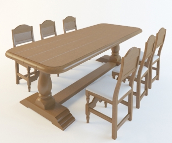 European Style Dining Table And Chairs-ID:180403396