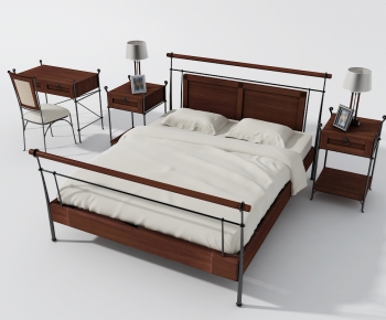 European Style Double Bed-ID:413944743