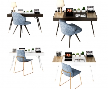 Modern Nordic Style Computer Desk And Chair-ID:660872214
