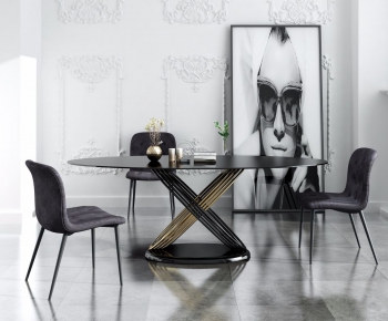 Modern Dining Table And Chairs-ID:445760817