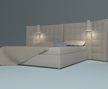 Modern Double Bed-ID:641855729