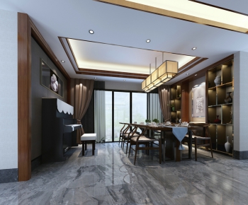 New Chinese Style Dining Room-ID:992681142