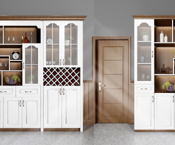 Simple European Style Wine Cabinet-ID:129578359