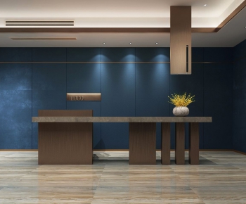 New Chinese Style Office Reception Desk-ID:260567689