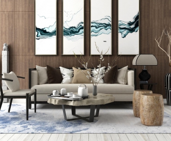New Chinese Style Sofa Combination-ID:612639674