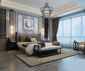 New Chinese Style Bedroom-ID:892172972