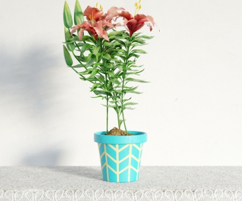 Modern Potted Green Plant-ID:302450751