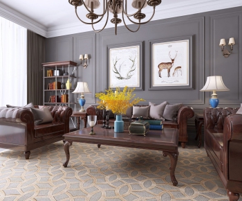 American Style A Living Room-ID:610575959