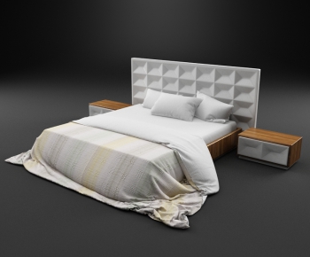 Modern Double Bed-ID:923150447