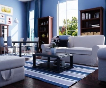 Modern American Style A Living Room-ID:438407994