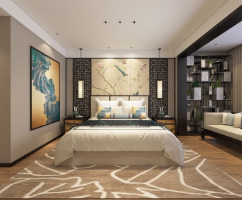 New Chinese Style Bedroom-ID:444309522