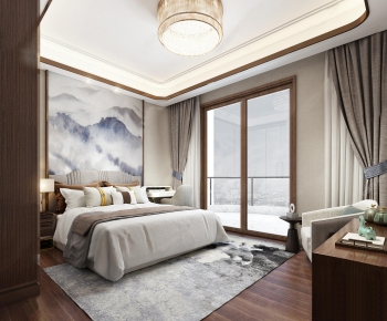 New Chinese Style Bedroom-ID:518888348