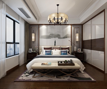 New Chinese Style Bedroom-ID:513831248