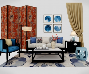 New Chinese Style Sofa Combination-ID:746447125