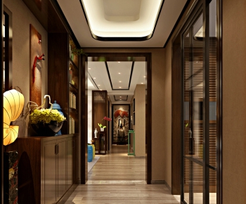 New Chinese Style Hallway-ID:712060718