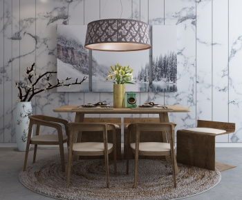 Nordic Style Dining Table And Chairs-ID:355494622