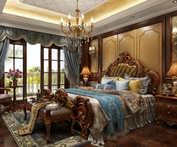 American Style Classical Style Bedroom-ID:206714629