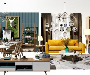 Nordic Style Sofa Combination-ID:814053157