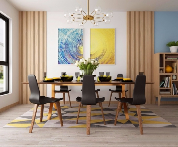 Nordic Style Dining Table And Chairs-ID:730484355