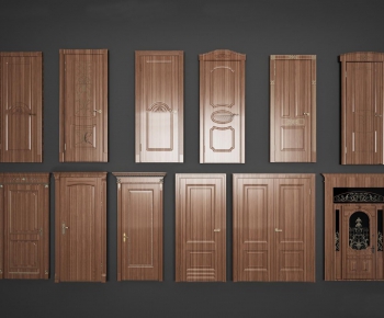 European Style Solid Wood Door-ID:479107814