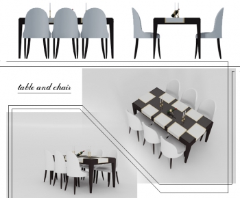 Modern Dining Table And Chairs-ID:489526274