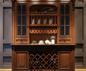 American Style Wine Cabinet-ID:724035357