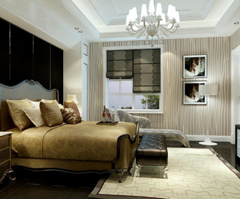 Simple European Style New Classical Style Bedroom-ID:713131655