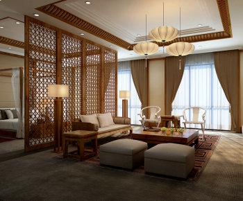 New Chinese Style Bedroom-ID:870749725