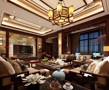 Chinese Style A Living Room-ID:186111783