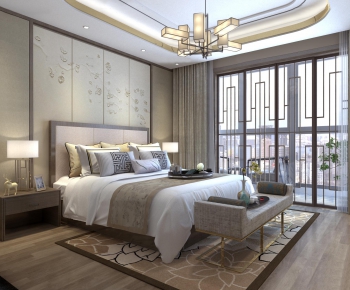 New Chinese Style Bedroom-ID:757528161