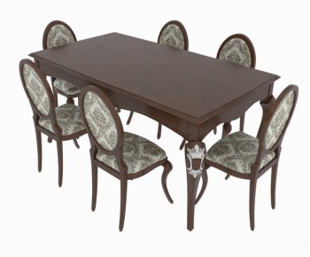 European Style Dining Table And Chairs-ID:415655231