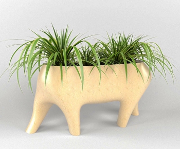 Modern Potted Green Plant-ID:123531195