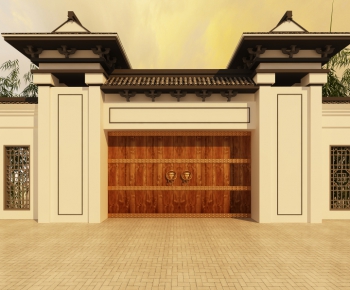 New Chinese Style Facade Element-ID:107235919