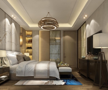 New Chinese Style Bedroom-ID:960723792