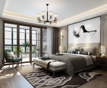 New Chinese Style Bedroom-ID:289243765