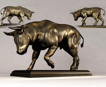 现代铜牛雕塑-ID:458278864
