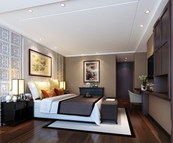 New Chinese Style Bedroom-ID:879622918