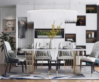 Modern Dining Table And Chairs-ID:425077494