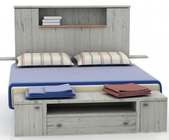 Modern Double Bed-ID:934355878