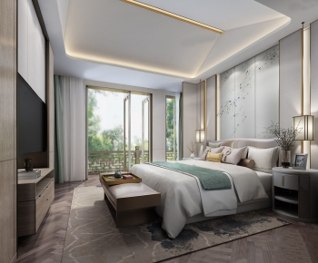 New Chinese Style Bedroom-ID:979702964