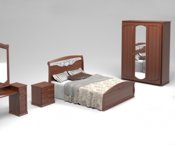 European Style Double Bed-ID:966033617