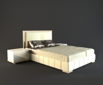 Modern Double Bed-ID:805990257