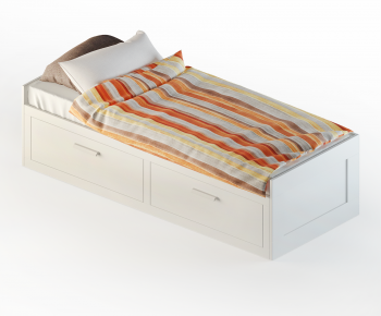 Modern Simple European Style Single Bed-ID:148453635
