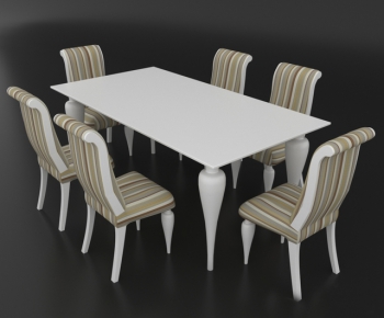 European Style Dining Table And Chairs-ID:407528773
