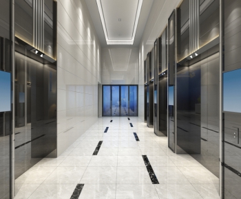 Modern Corridor/elevator Hall-ID:133053928